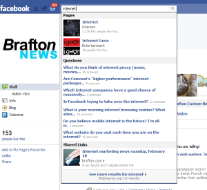 It seems the leading social network is focusing on search capabilities. Facebook is categorizing query results.