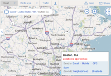 Bing announced on Wednesday that it has added social, email and text message sharing buttons to Maps to allow users to send them to friends and contacts easier.