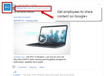 Dell shares Dell content on G+