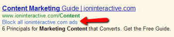 Google now allows users to block display ads that feature low-quality or irrelevant landing page content.
