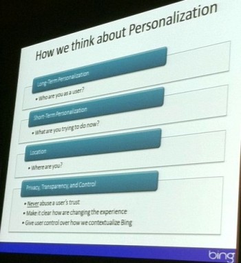 Bing Personalization