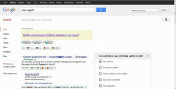 Google is appealing directly to its users with the inclusion of a results satisfaction survey that has been spotted on SERPs. Google is appealing directly to its users with the inclusion of a results satisfaction survey that has been spotted on SERPs.