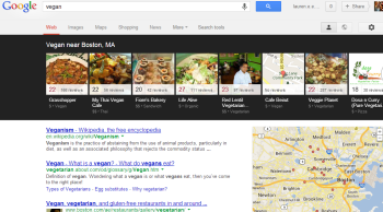 New Google Local Search Google's new search results display local domains before educational website content.