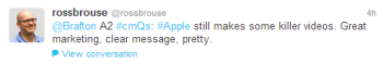 Ross Brouse answers a question in Brafton's Twitter Chat.
